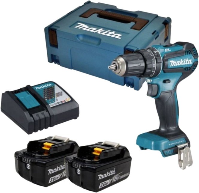 

Ударная дрель-шуруповерт Makita DHP485RFJ (с 2-мя АКБ, кейс)