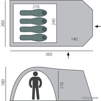Кемпинговая палатка BTrace Element 4 (зеленый)