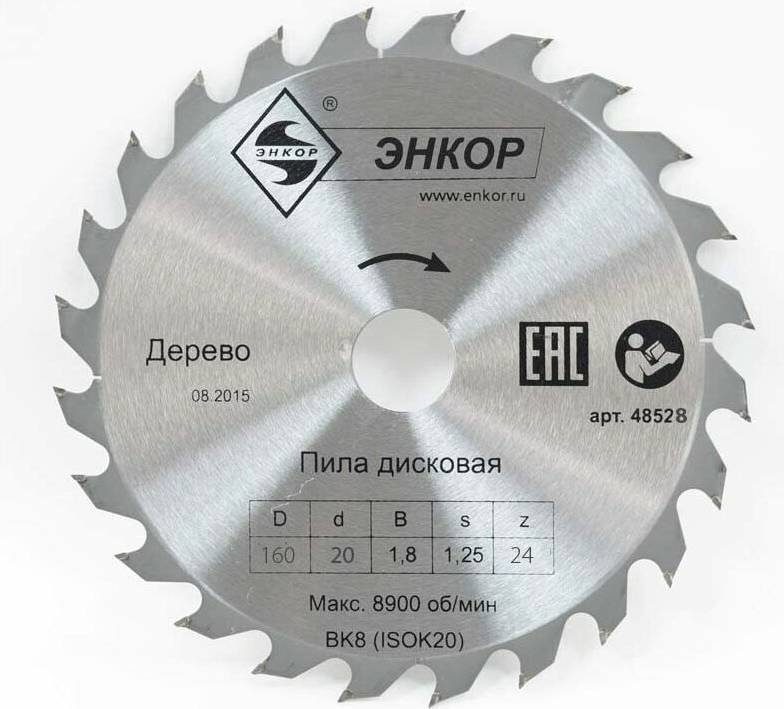 

Пильный диск Энкор 48528