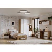 Кровать Тащи в дом Люмо КР 01 90x200 (дуб крафт золото/белый)