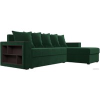 Угловой диван Лига диванов Дубай лайт правый 114150 (велюр зеленый)