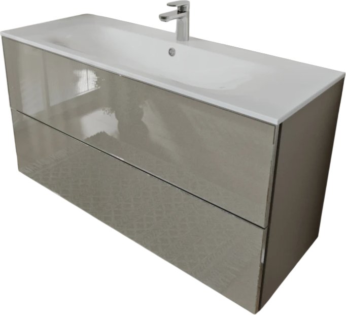 MebelVann Тумба с умывальником Вега 120x62x45 с 2 ящиками VEG101202200501OSL (капучино)