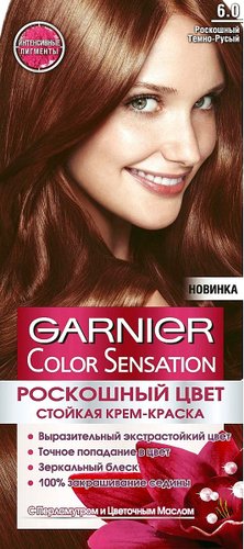 Крем-краска для волос Garnier Color Sensation 6.0 роскошный темно-русый