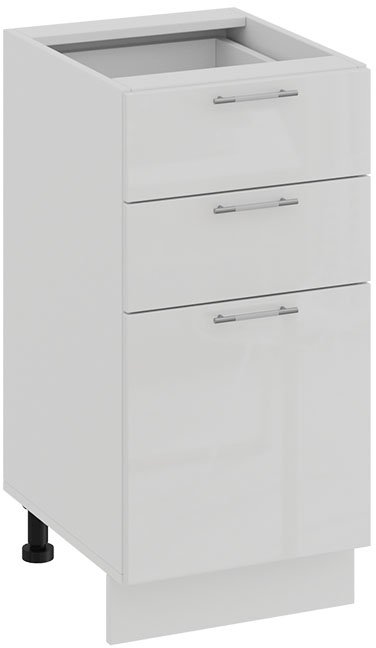 

Шкаф напольный Трия Весна 1Н4Я3 (белый/белый глянец)