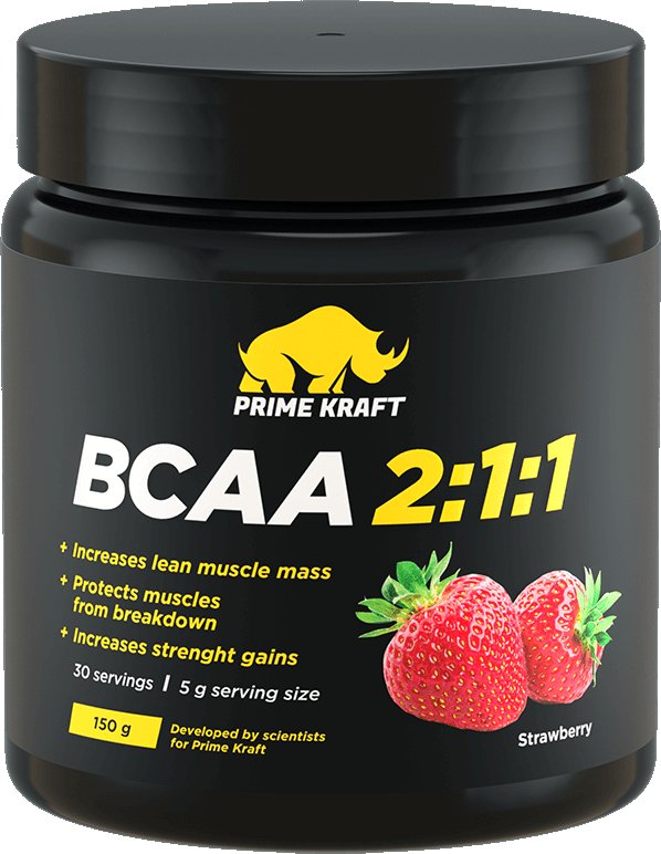 

BCAA Prime Kraft BCAA 2:1:1 (150г, клубника)