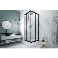 Душевой уголок Метакам Universal 80x80 KKS_016220 (черный/текстурированное стекло) в Гродно