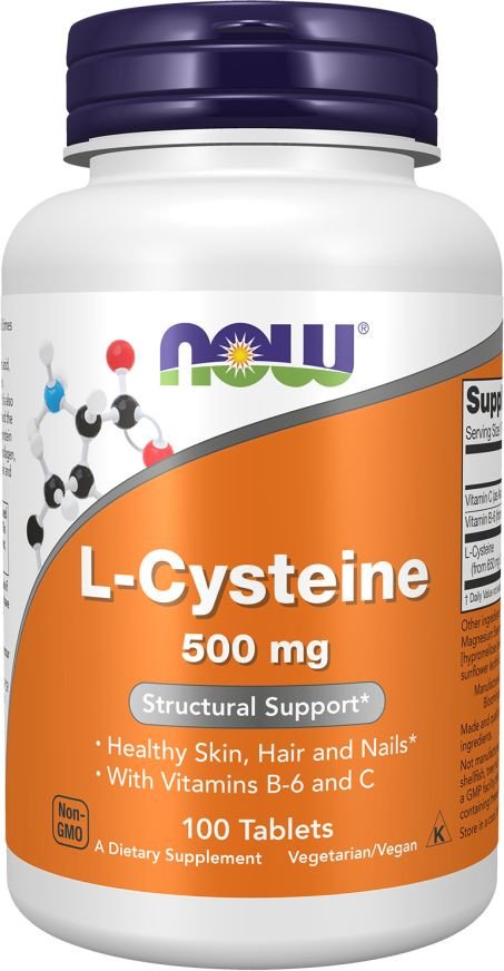 Аминокислота Now Foods L-Cysteine 500 мг (100 таблеток)