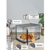 Клетка Midwest Life Stages для собак 2 двери 1642DD (109x73x77см, черный)
