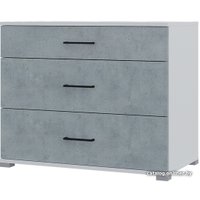Комод Горизонт Victor (белый-бетон)