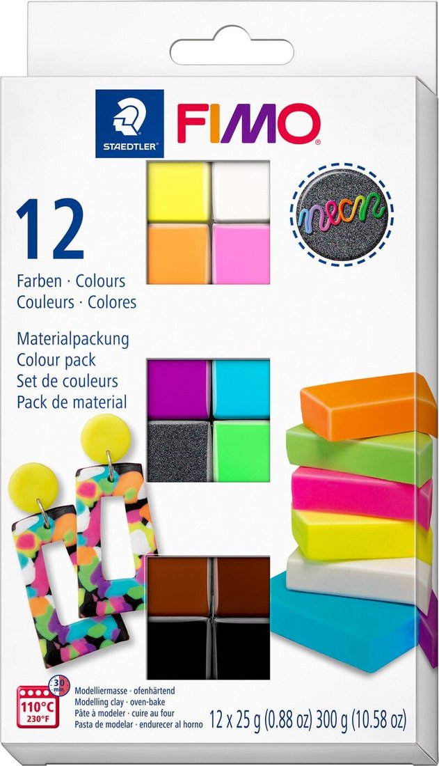 

Полимерная глина Fimo Neon colours 8013 C12-3 (12x25 г)