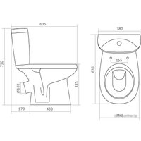 Унитаз напольный Santek Анимо (1WH110032)