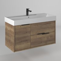  Briz Тумба с умывальником Тесо 100 243 03-20100-17 00 ВЕЛ (дуб веллингтон табак)