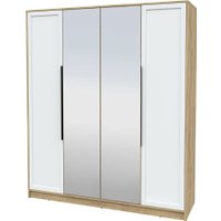 Шкаф распашной Интерлиния Концепт Тренд КТ-Ш4(з) (дуб золотой/белый)