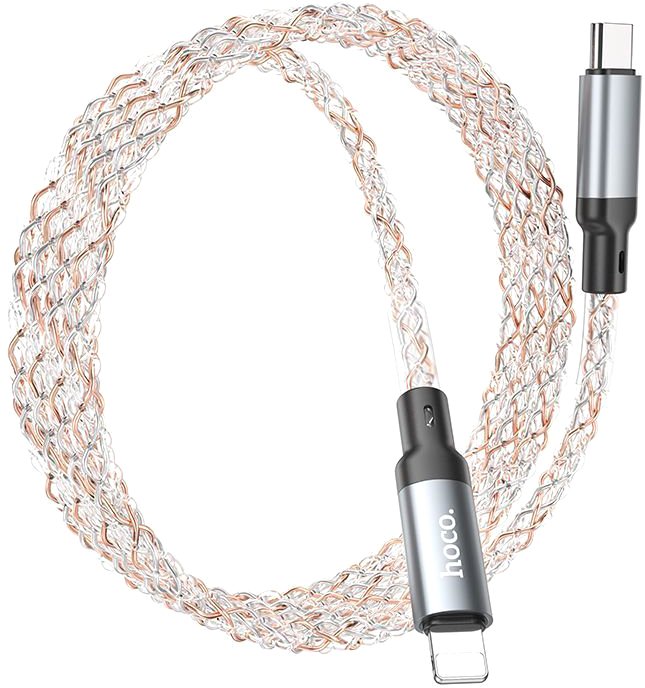 

Кабель Hoco U112 Lighting - USB Type-C (1 м, серый)