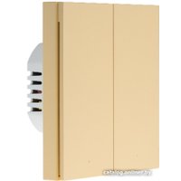 Выключатель Aqara Smart Wall Switch H1 двухклавишный без нейтрали (бежевый)