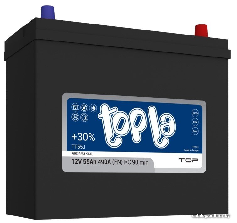 Автомобильный аккумулятор Topla Top JIS R (55 А·ч) 118255