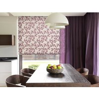 Рулонные шторы Delfa СРШ 03Д2481 140x170 (рисунок лира, фиолетовый)
