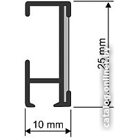 Карниз для штор Lm Decor Премиум Д-2 (2.5м, черный)