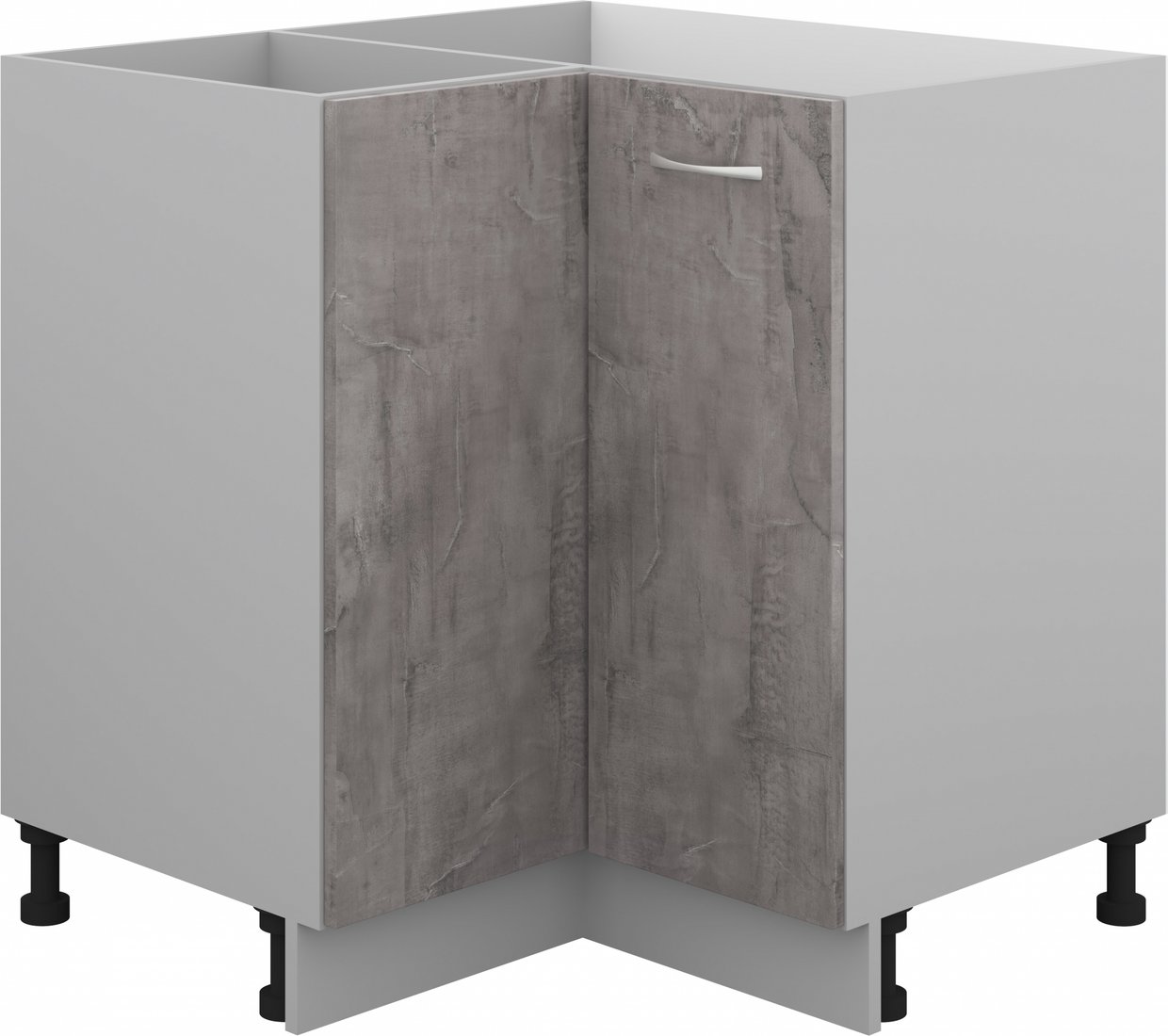 

Шкаф напольный Кортекс-мебель Корнелия Лира НШУ без столешницы угловой (оникс)