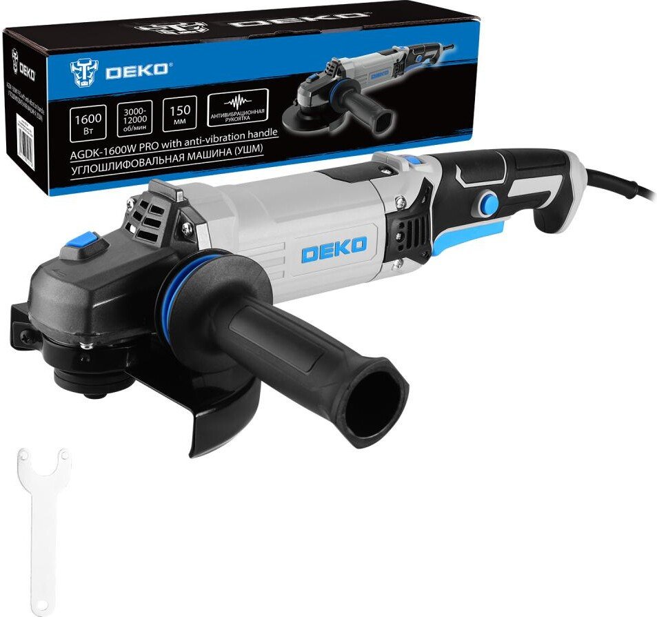 

Угловая шлифмашина Deko AGDK-1600W PRO 084-1081