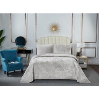 Набор текстиля для спальни Sofi De MarkO Патрисия 240x260 Пок-П-240x260сс1 (светло-серый)