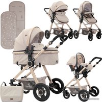 Универсальная коляска Lorelli Alexa 2019 (3 в 1, бежевый)