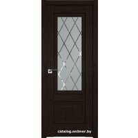 Межкомнатная дверь ProfilDoors 2.90XN L 80x200 (дарк браун/стекло матовое ромб)