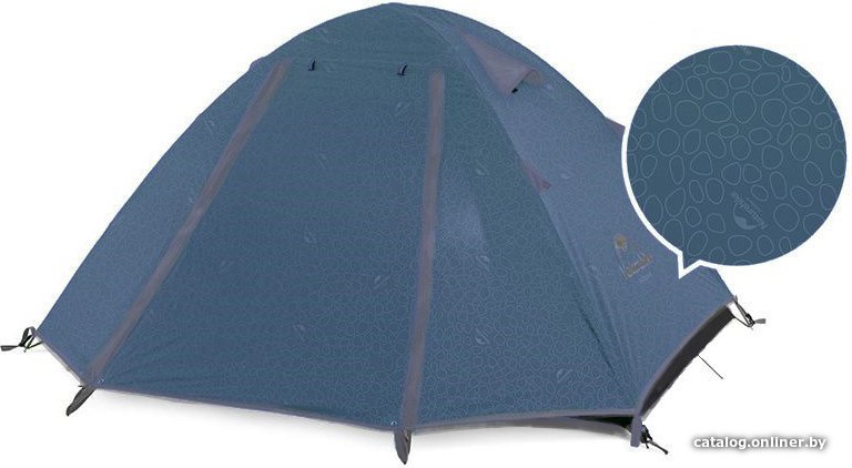 Треккинговая палатка Naturehike P-Series 3 NH18Z022-P (210T, синий)
