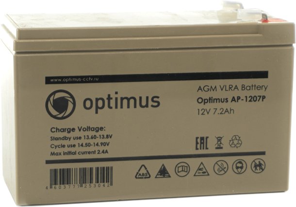 

Аккумулятор для ИБП Optimus AP-1207P (12В/7.2 А·ч)