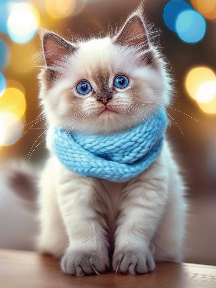 

Алмазная мозаика Феникс+ Кот в шарфе 70855