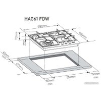 Варочная панель ZorG HAG61 FDW black silver