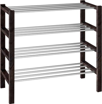 Полка для обуви Sheffilton SHT-SR9-4 163348 (венге/алюм.металлик)
