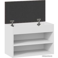 Банкетка Трия Тип 11 (белый ясень/велюр серый)