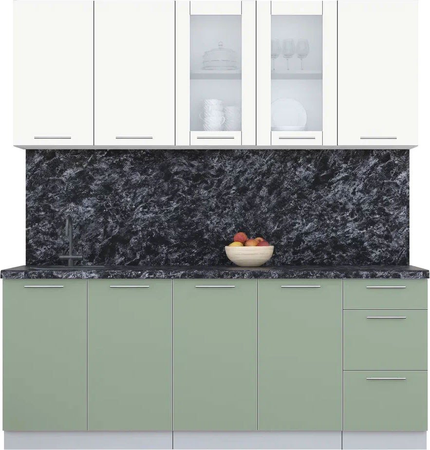 

Кухонный модуль Интерлиния Мила Пластик 2.0 Б (зефирный/полынь/кастилло темный)