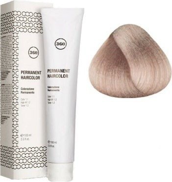 

Крем-краска для волос Kaaral 360 Permanent Haircolor 10.25 очень светлый блонд фиол.-махагон
