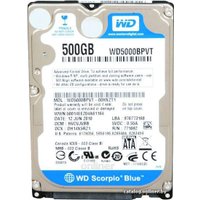 Жесткий диск WD Scorpio Blue 500 Гб (WD5000BPVT)