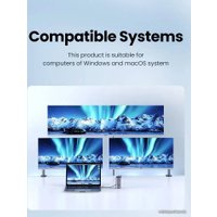 Док-станция Ugreen USB C Triple Display Docking Station 12-in-1 90325