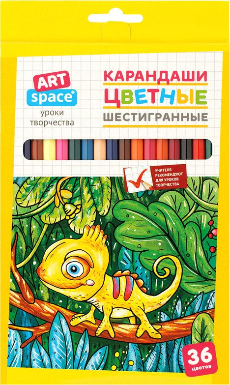 

Набор цветных карандашей ArtSpace Милые зверушки CP_41023 (36 цв)