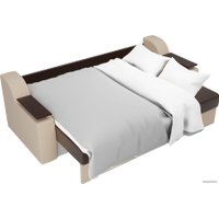 Диван Лига диванов Сенатор 102767 (экокожа, коричневый/бежевый)