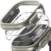 Чехол Ringke Slim 2шт для Apple Watch Ultra 1 / 2 (49 mm) Clear & Titanium Grey