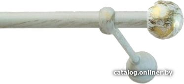 

Карниз для штор Lm Decor Шар малый (белое золото, гладкая, 1.6м 16мм, 1 ряд)