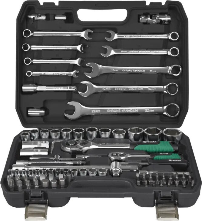 

Универсальный набор инструментов БелАК Хром БАК.07077 (82 предмета)