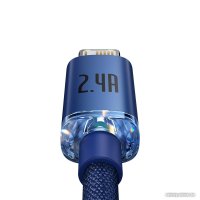 Кабель Baseus Crystal Shine USB Type-A - Lightning (1.2 м, синий)