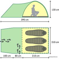 Треккинговая палатка GOLDEN SHARK Pana 3