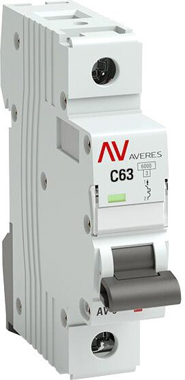 

Выключатель автоматический EKF Averes AV-6 1P 63A (C) 6kA mcb6-1-63C-av
