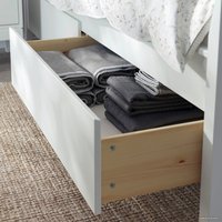 Кровать Ikea Иданэс 200x160 (белый, леирсунд) 994.065.48