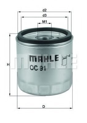 

Масляный фильтр Mahle Knecht OC91