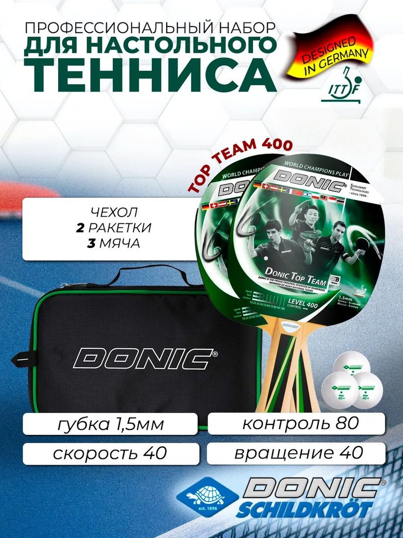 

Набор для настольного тенниса Donic-Schildkrot Top Team 400 788495