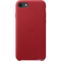 Чехол для телефона Apple Leather Case для iPhone SE 2020 (красный)