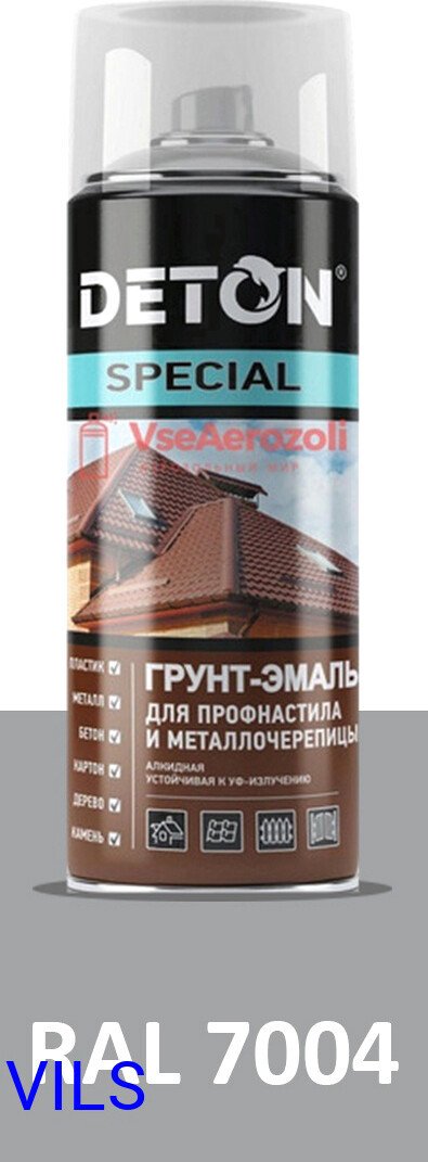 

Грунт-эмаль Deton Special Для металлочереп. RAL 7004 0.52 л (серый сигнальный)
